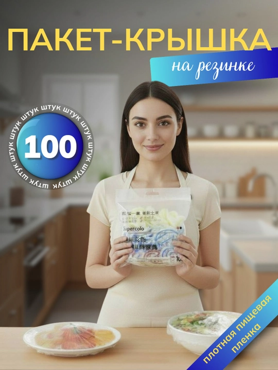 Многоразовые эластичные стретч-пакеты для хранения продуктов питания - 