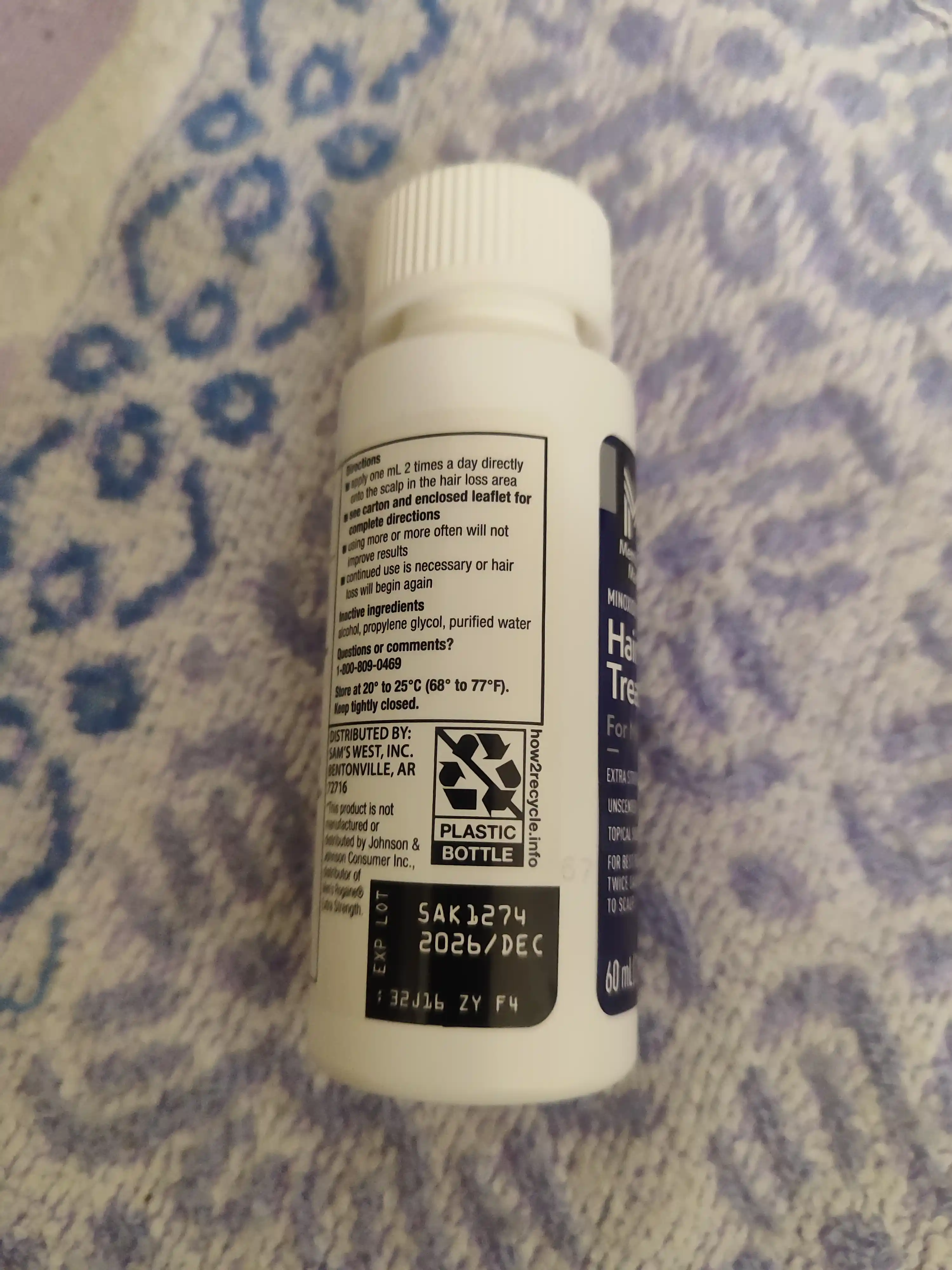 Миноксидил для роста бороды и волос, Minoxidil 5% США, 60 мл
