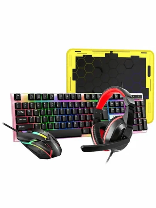 Игровая клавиатура и мышь T-wolf TF240 с RGB-подсветкой - 