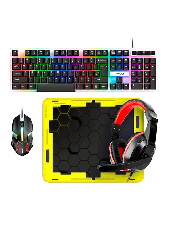 Игровая клавиатура и мышь T-wolf TF240 с RGB-подсветкой