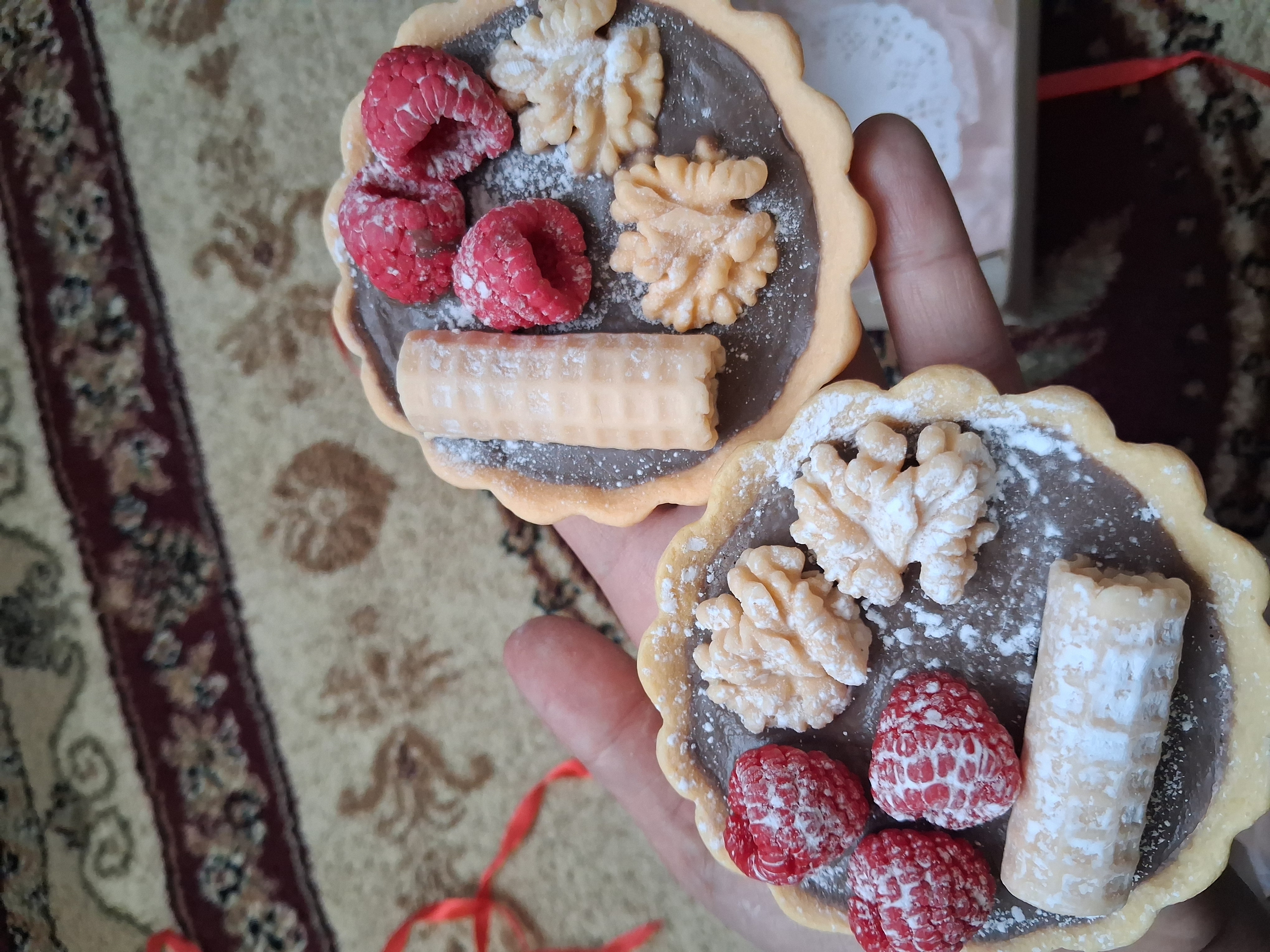 Mevalar va yong'oqlar bilan qo'lda tayyorlangan sovun "Tartaletka". Xushbo'y, esdalik sovu