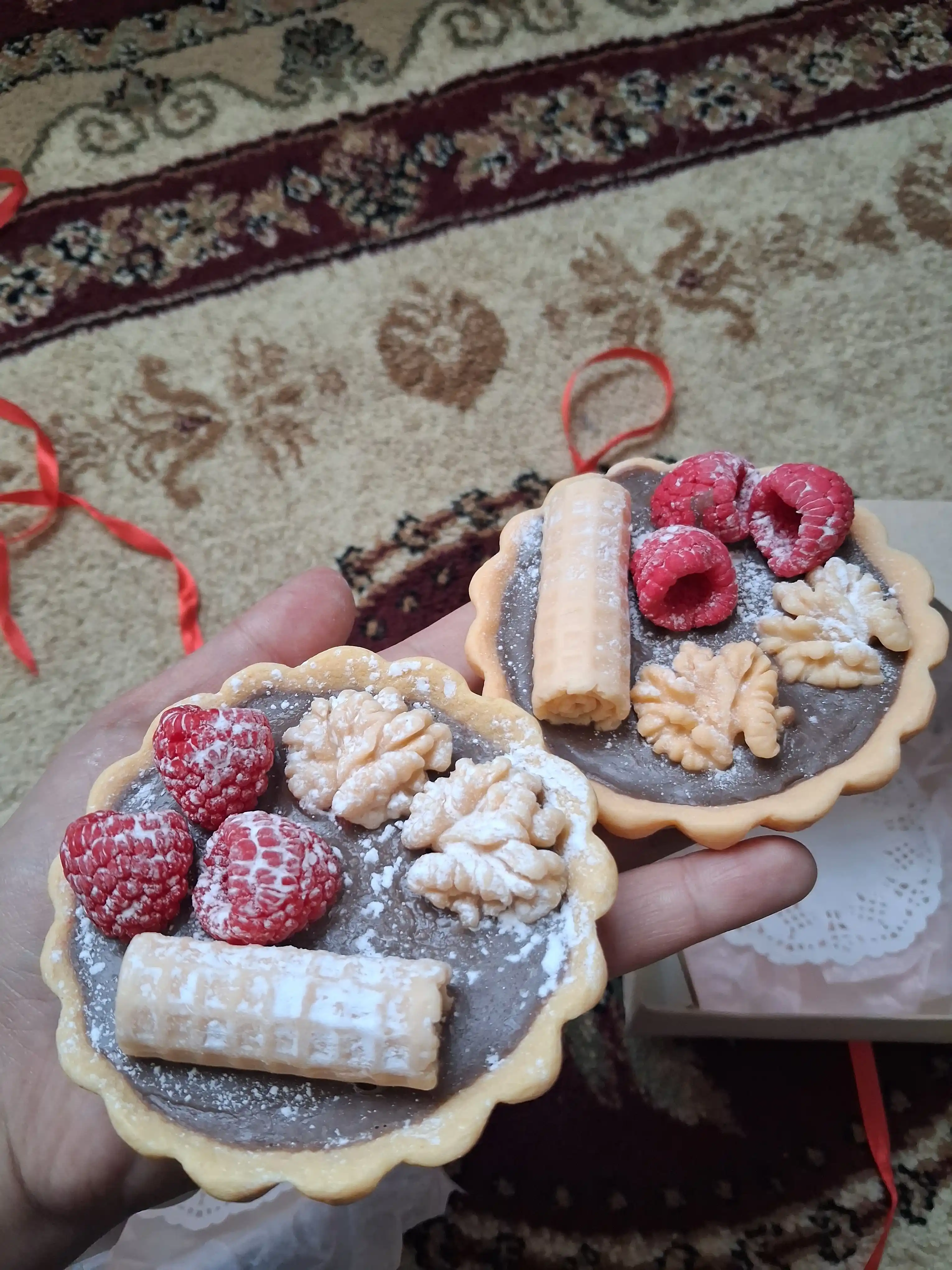 Mevalar va yong'oqlar bilan qo'lda tayyorlangan sovun "Tartaletka". Xushbo'y, esdalik sovu