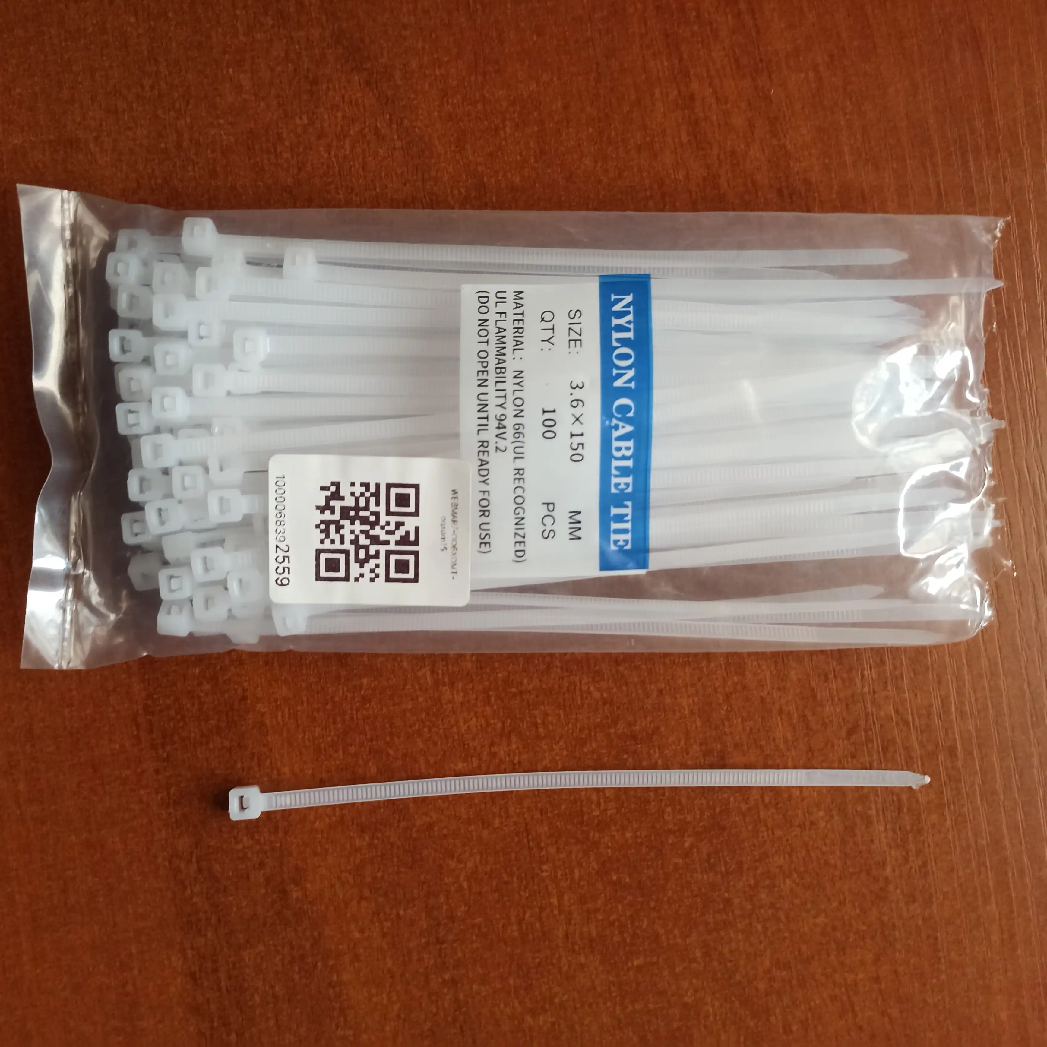 Plastik neylon xomutlar, paketda 100 dona, tortqichlar