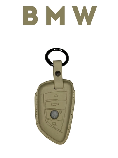 Кожаный чехол для ключа BMW — 17STORE-BMWDORESMINIKOJA-ХАКИ