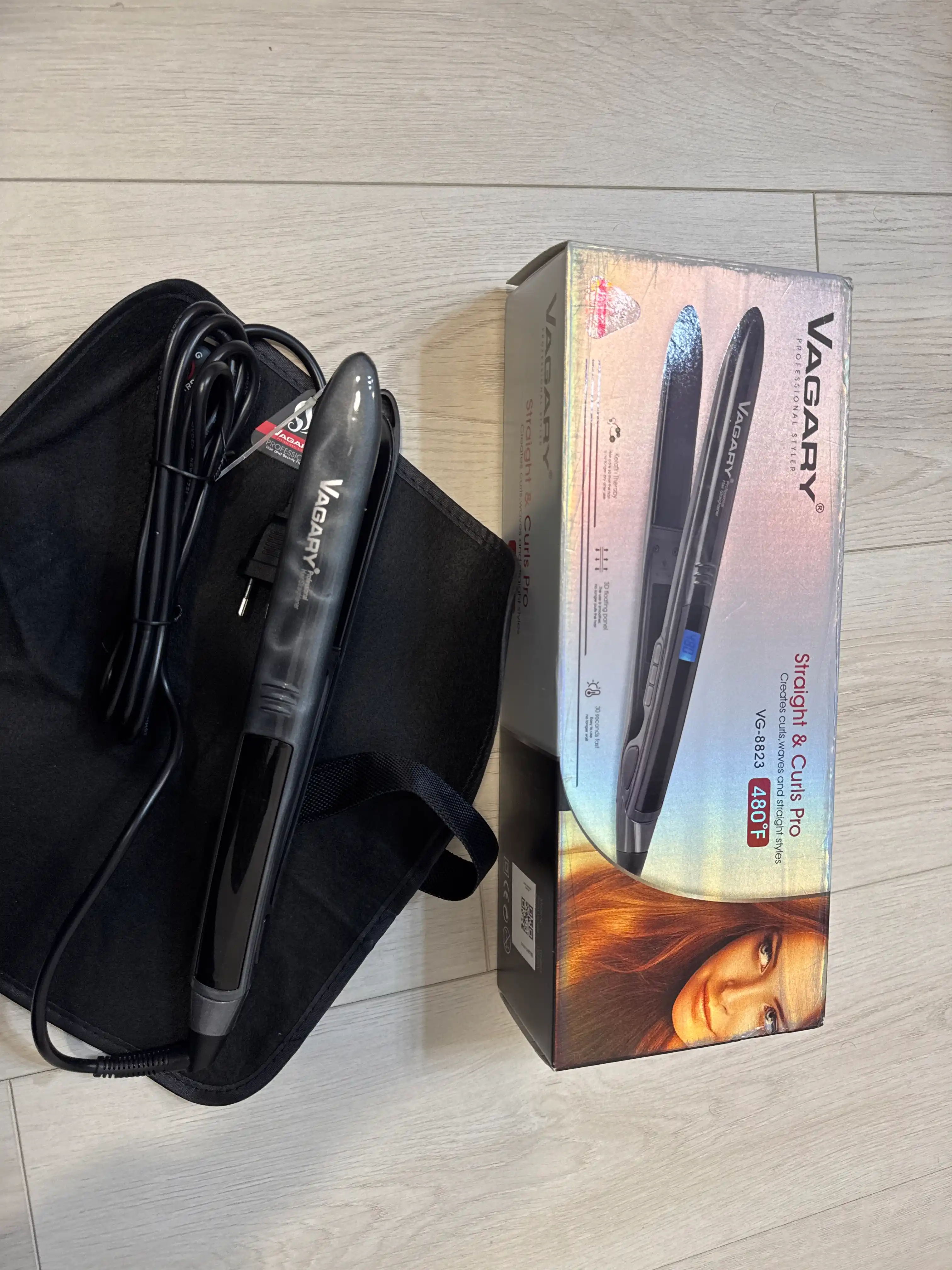 Professional soch tekislovchi dazmol Vagary VG-8823, LCD displeyli