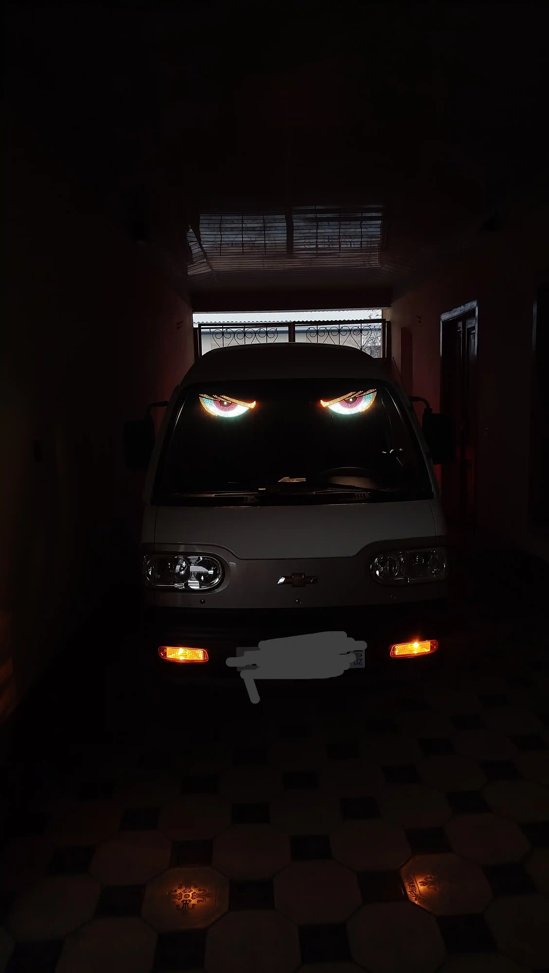 Светодиодная панель «Глаза» для автомобиля, 11 режимов, Devil Eyes