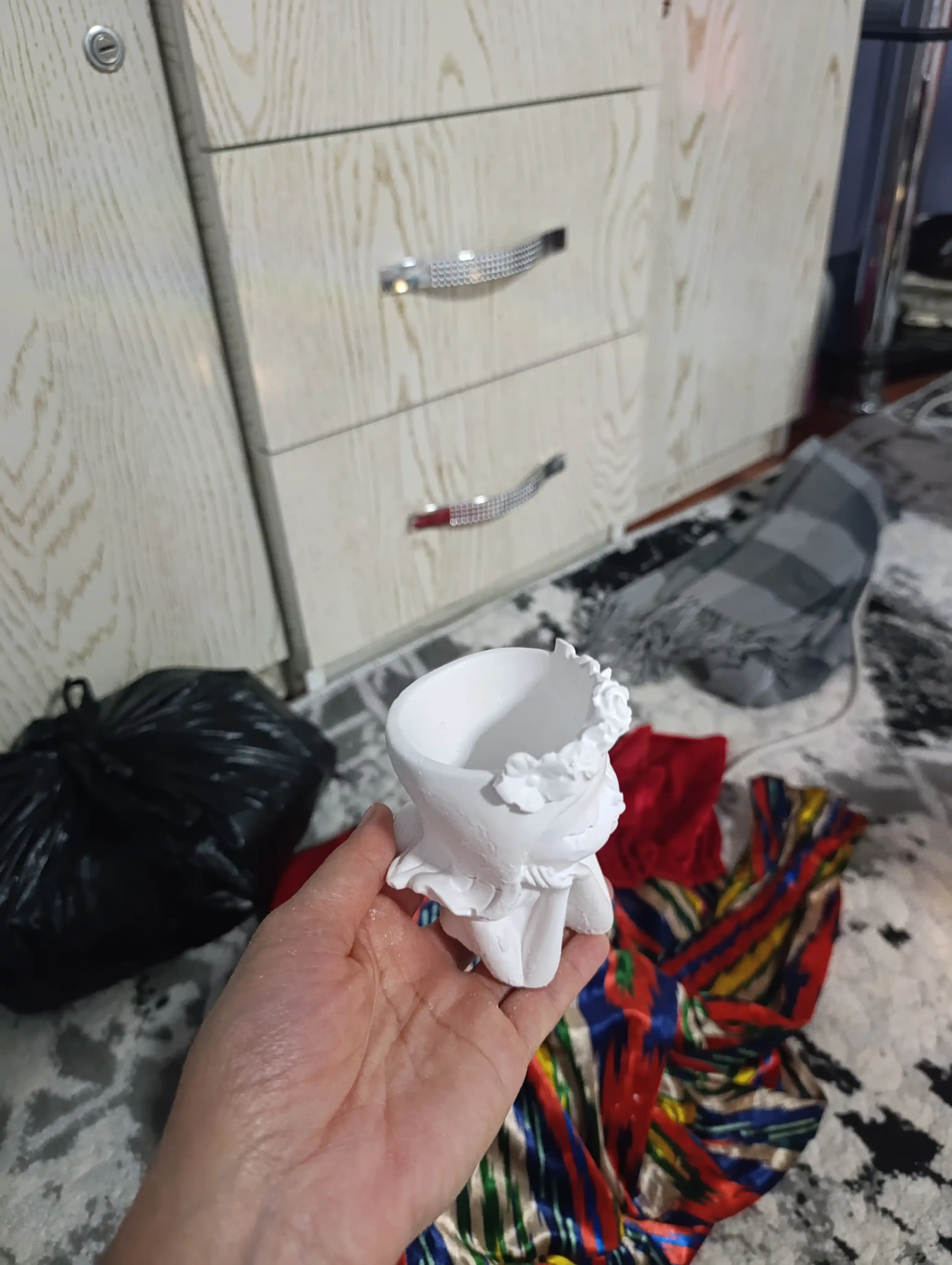 Silikon qizcha qolipi, gips, smola uchun, silikon qolip qiz, kashpo
