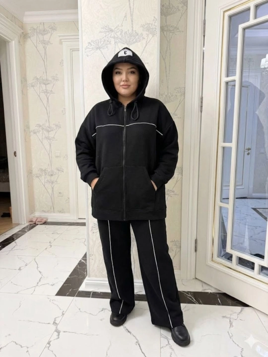 Ayollar uchun nachyosli sport kostyum, M/L/XL o‘lchamlarga mos tushadi