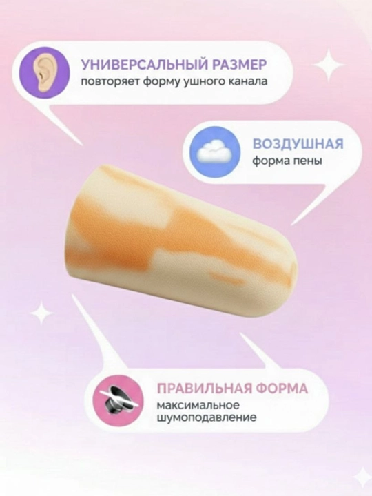 Беруши для сна, для отдыха, для плавания, шумоподавляющие, многоразовые, в кейсе 5 пар