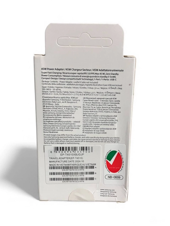 Samsung мощностью 45 Вт (PD Power Adapter)