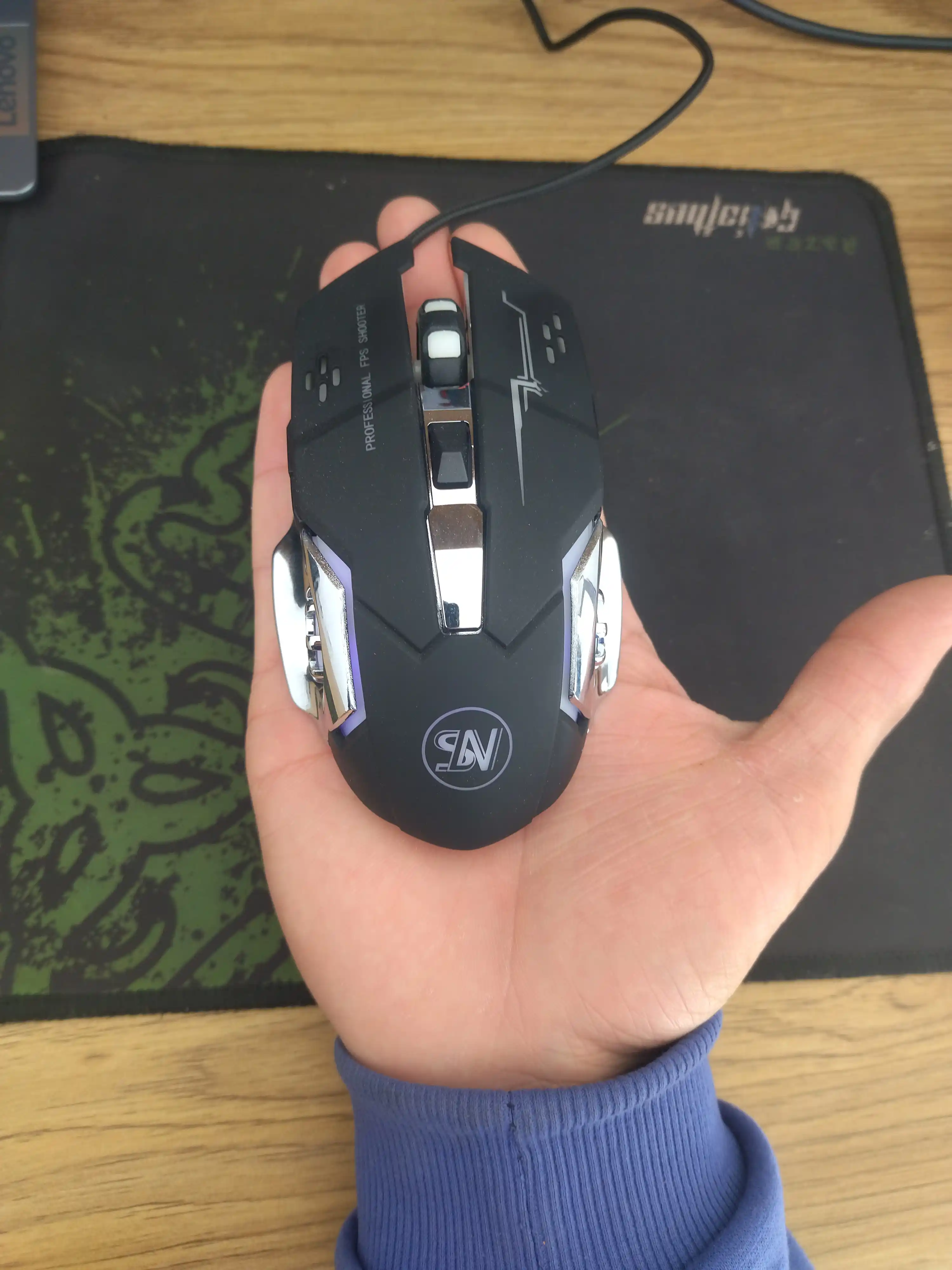 Проводная  игровая мышь GM6,  3200DPI со светодиодом RGB