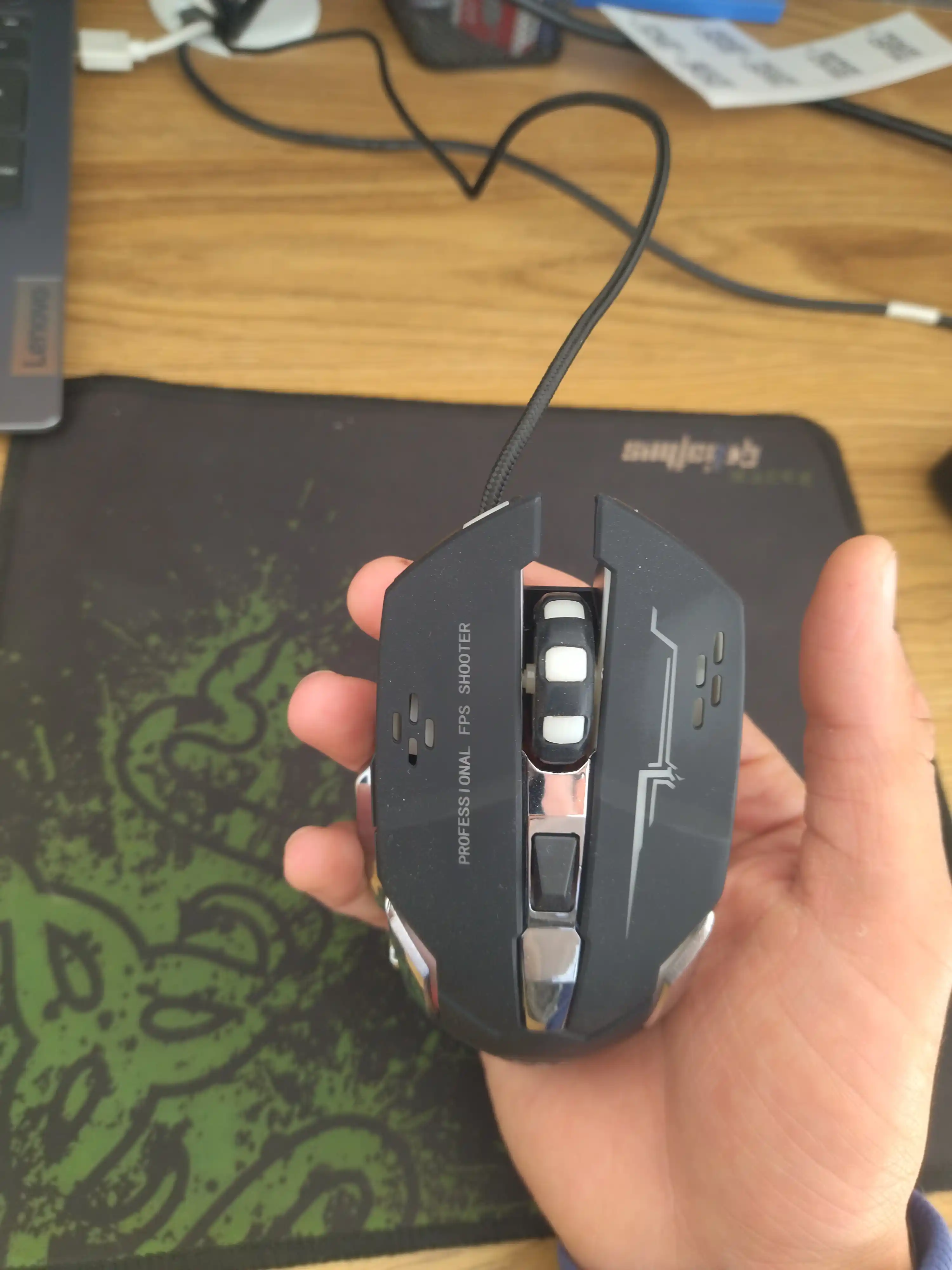 Проводная  игровая мышь GM6,  3200DPI со светодиодом RGB