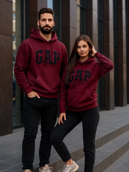 Ayollar va erkaklar uchun qishki hudi GAP, qalin, kapyushonkali, unisex, oversize  - 