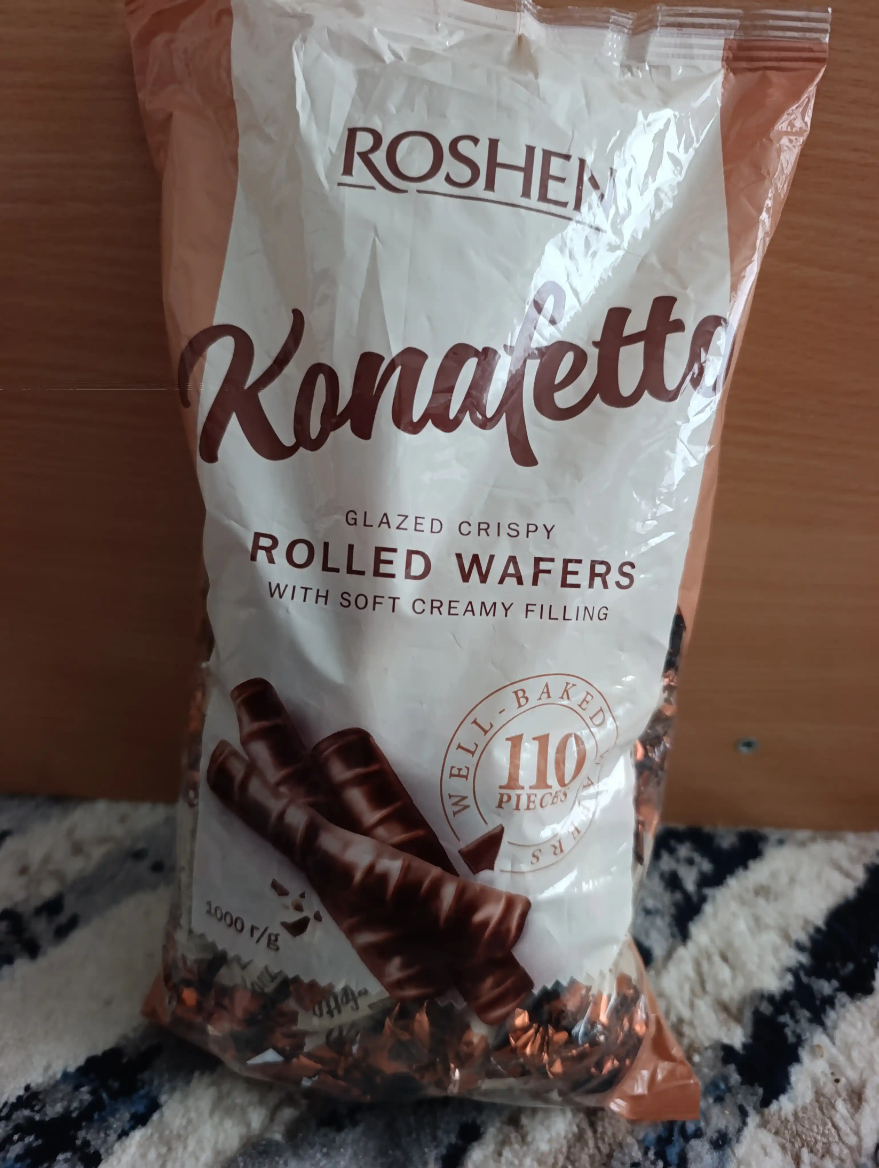 Вафельные трубочки Roshen Konafetto Bianco, 1 кг