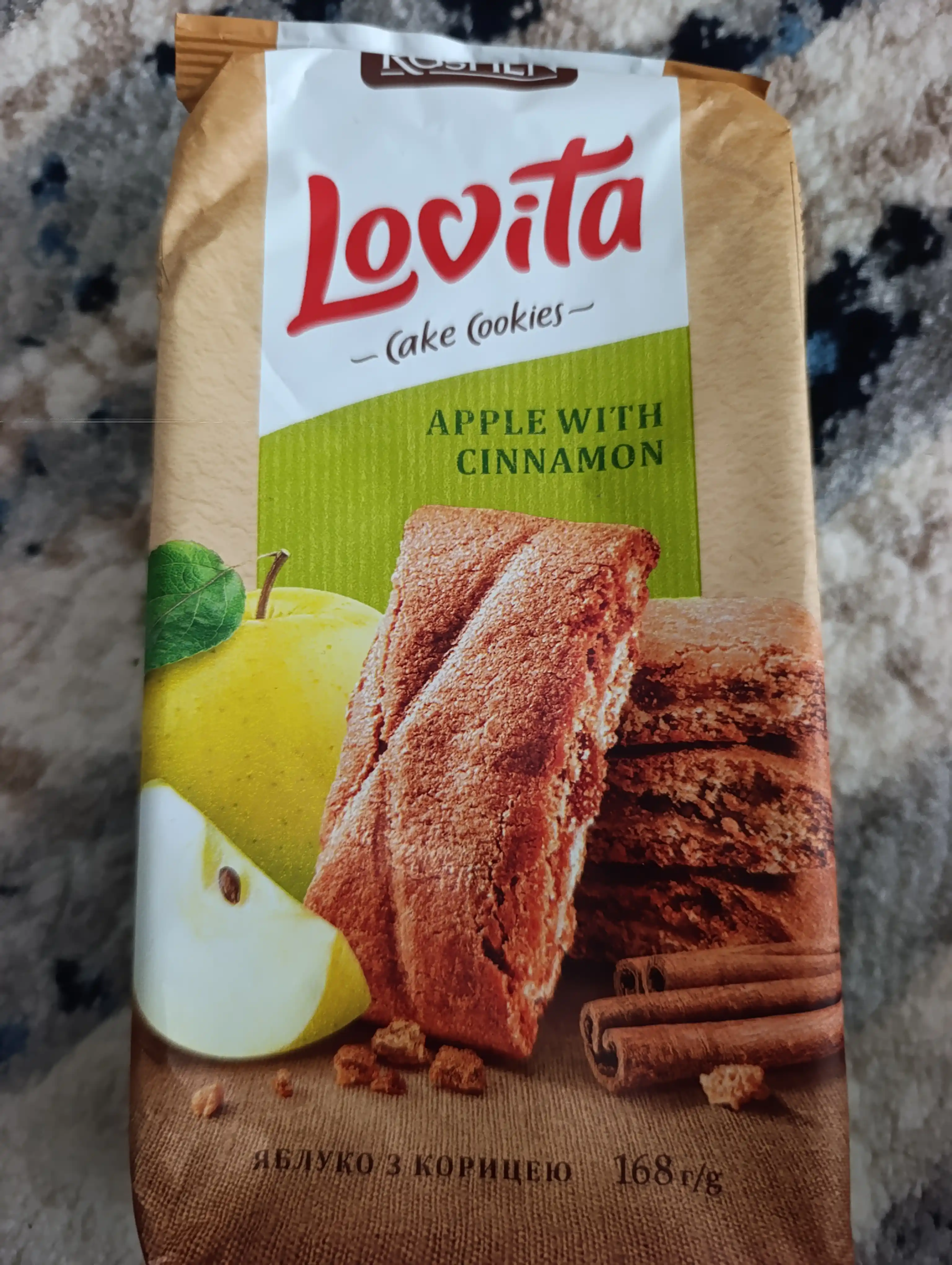 Печенье Lovita Cake Cookies Apple with Cinnamon, 168 г