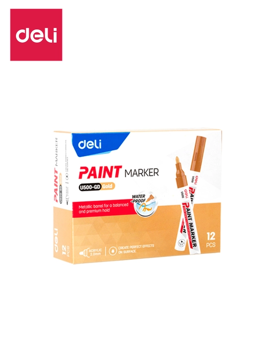 Маркер Paint  U500-GD (золото) Deli, 500-GD-EU - 
