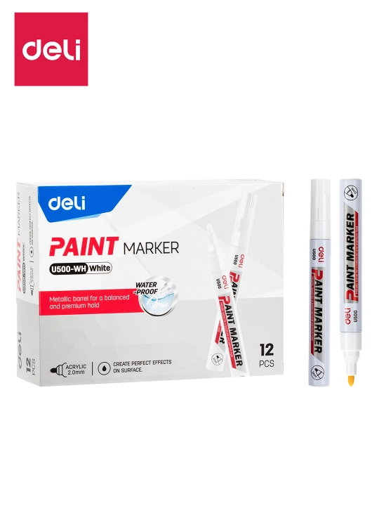 Marker Paint U500-WH oq Deli, 500-WH-U - 