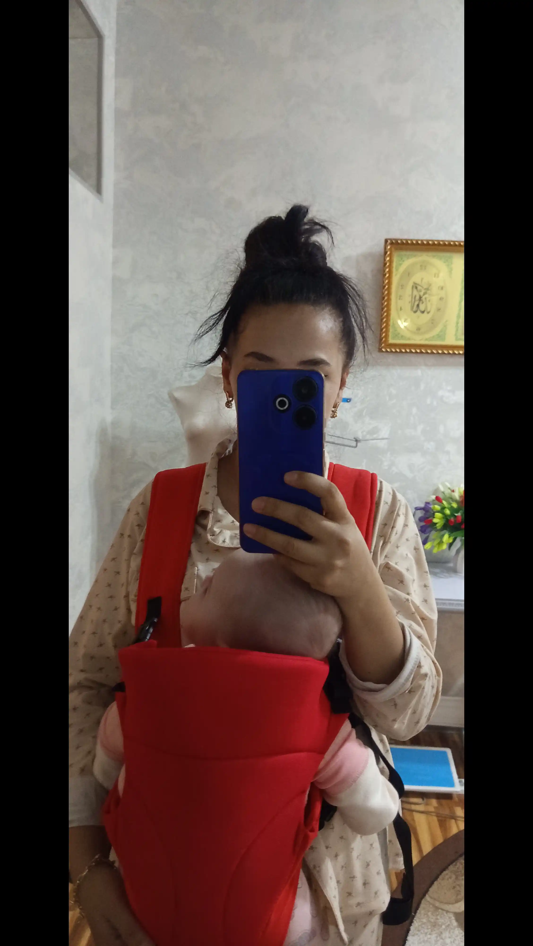 Bola ko‘tarish uchun mo‘ljallangan sling ryukzak, kenguru uslubidagi sumka