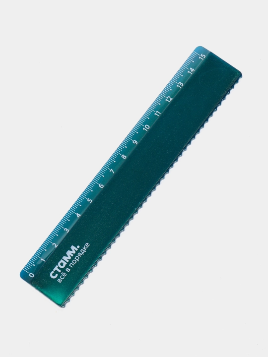 15 sm STAMM lineykasi, plastik, yashil buqalamun, LN-31854 yevropalashtirgichi