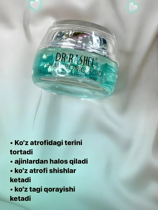 Dr. Rashel dan gialuron kislotali koʻz atrofi uchun gel-krem