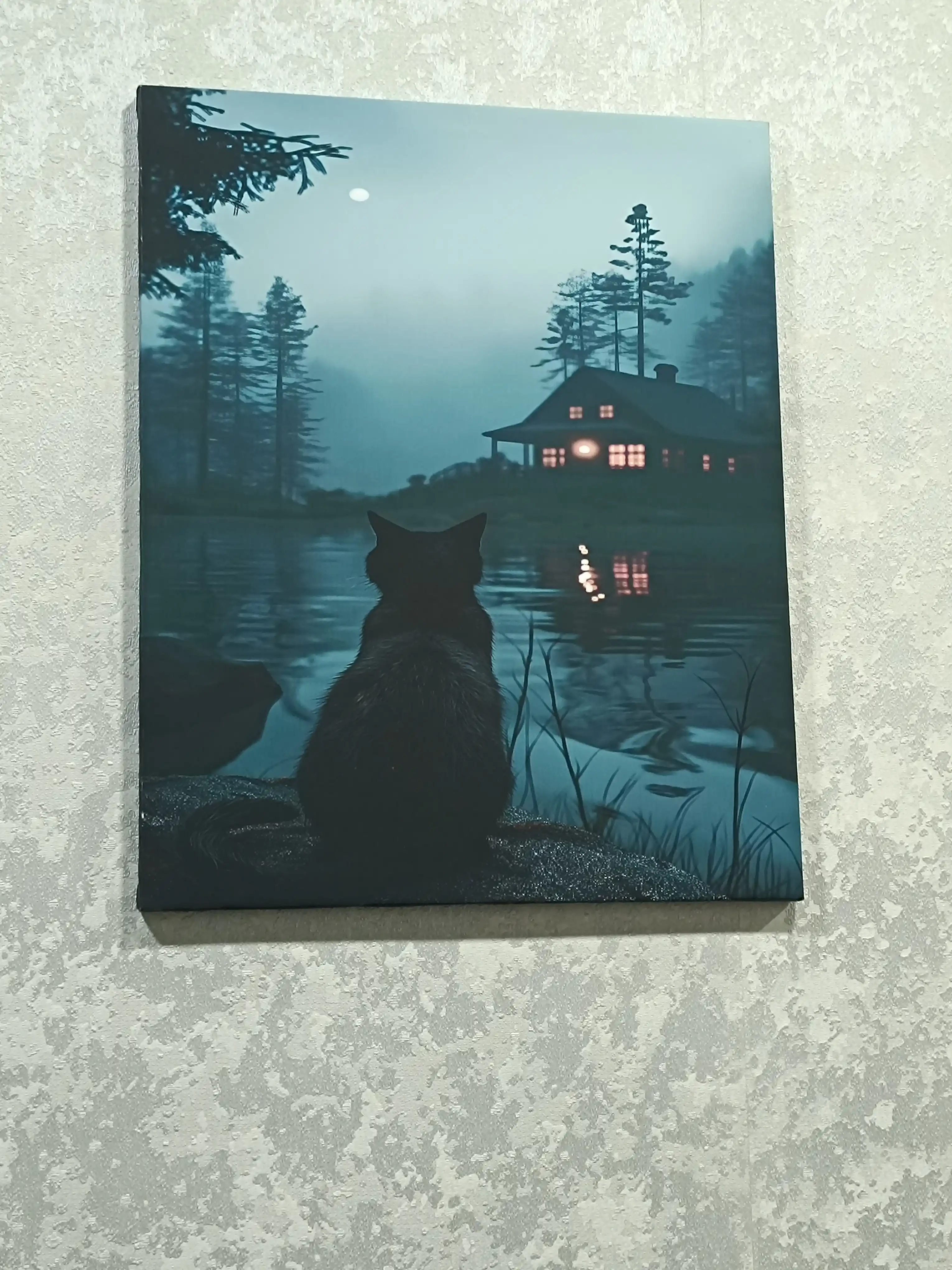 ARTERY devoridagi interyer rasmi, kanvasga bosma, ramka ostidagi poster