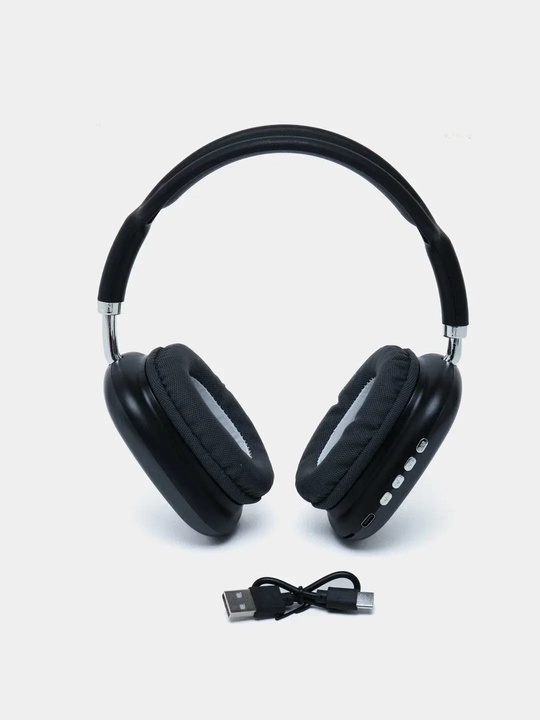 Беспроводные наушники P9, Bluetooth 5.0, с микрофоном, разъем 3,5 мм, 150 мА·ч, серые