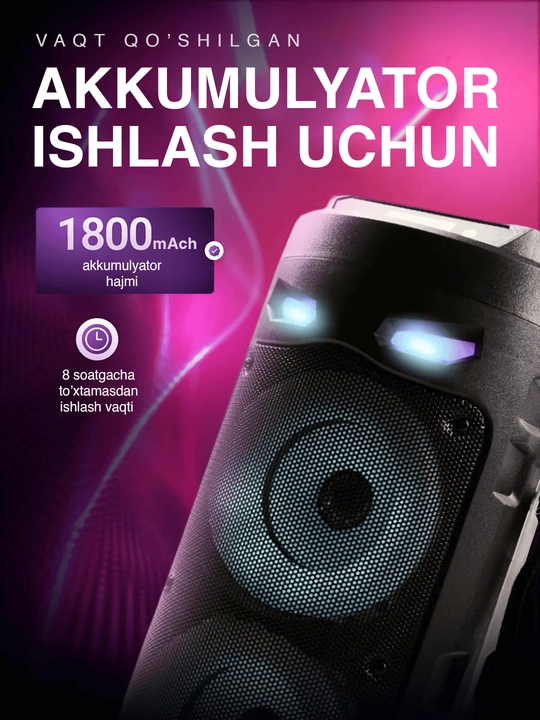 Kalonka karaoke, Bluetooth simsiz portativ dinamik, mikrofonli musiqa kalonkasi