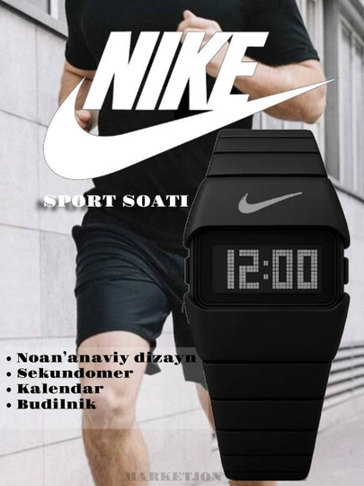 Современные спортивные часы Nike — MJON-NIKESOAT-ЧЕРН