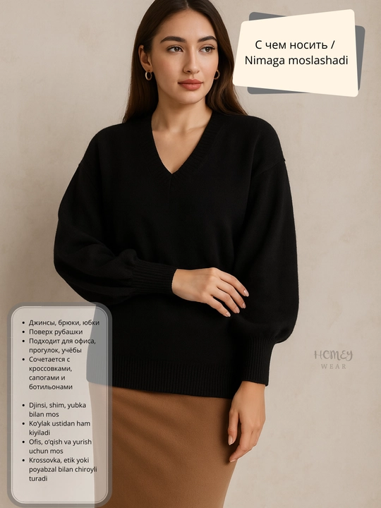 Ayollar sviteri, S-2XL gacha mos