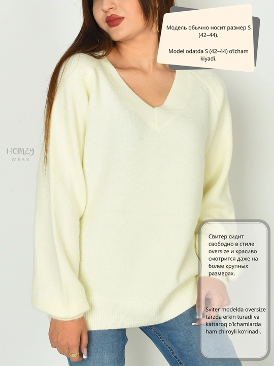 Ayollar sviteri, S-2XL gacha mos