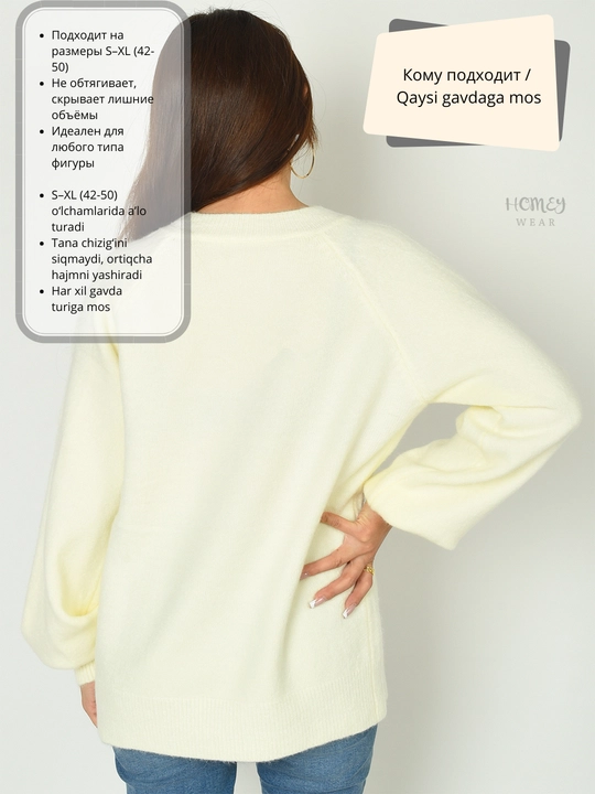 Ayollar sviteri, S-2XL gacha mos