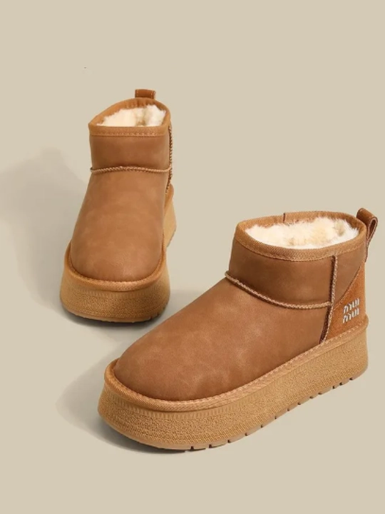 Ugg ayollar moynali UGG qishki etiklar issiq botinkalar, 1 olcham kichiq