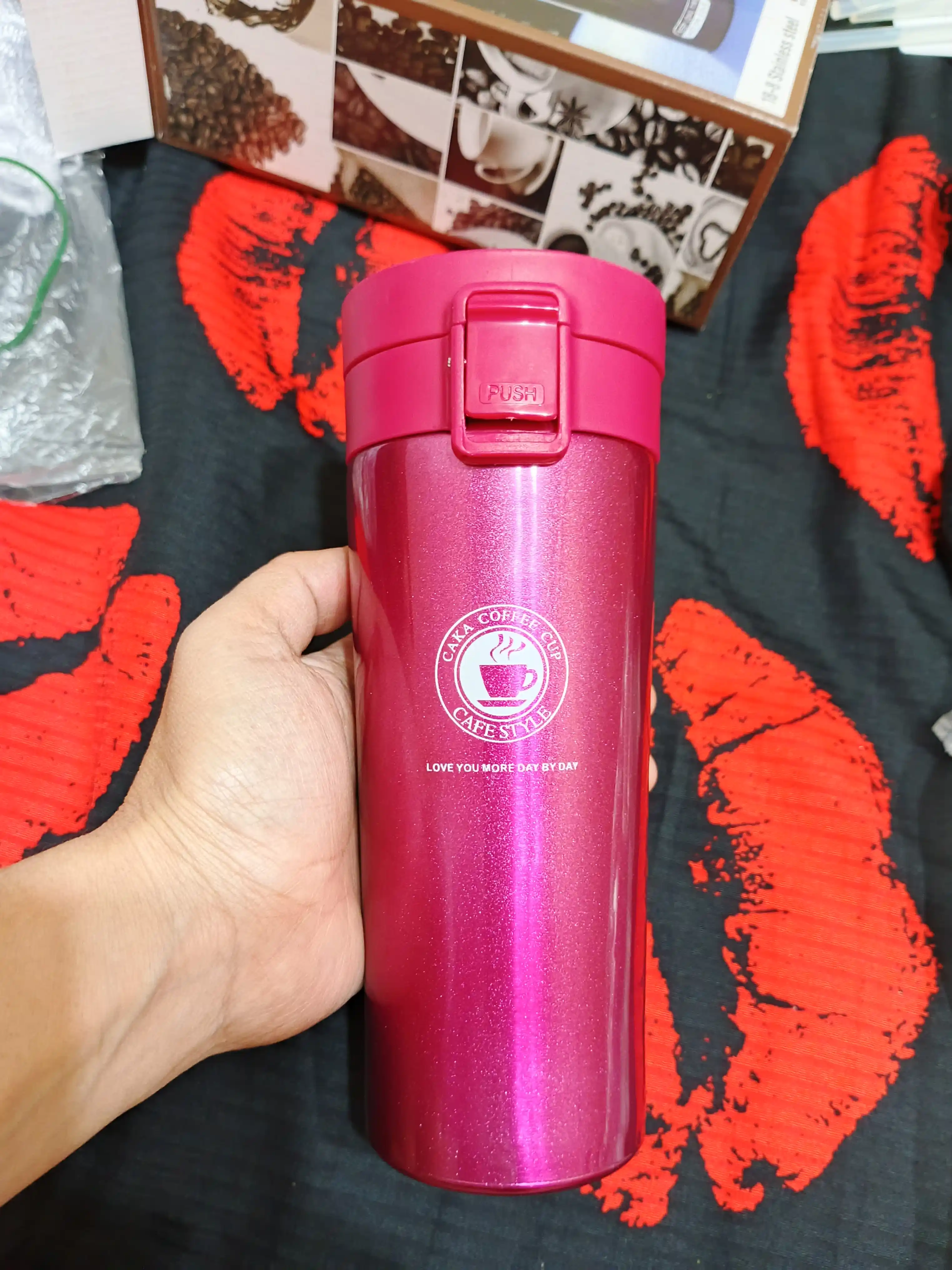 Choy va qahva uchun zanglamaydigan po‘latdan yasalgan termokrujka, qahva termokrujkasi, 500 ml