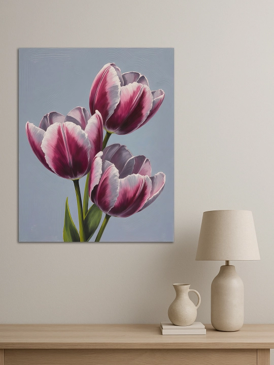 Interyer uchun xolst rasmi ARTERY "Gullar, o‘simliklar", uy uchun podramnikdagi poster
