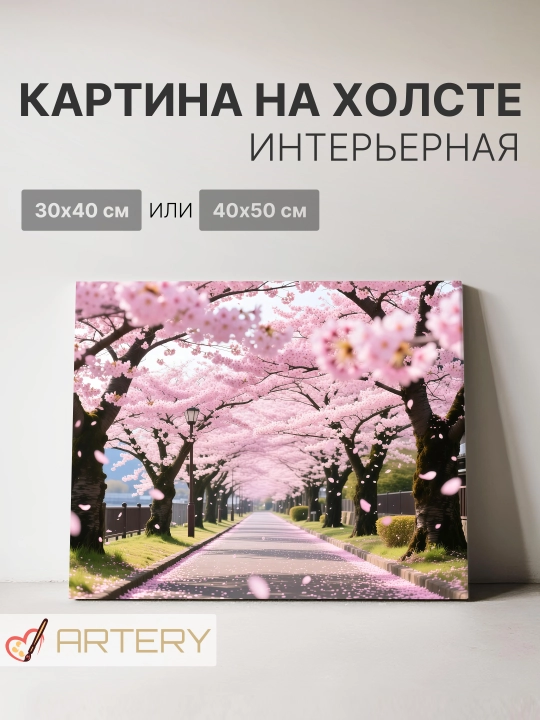 Картина интерьерная на стену ARTERY "Цветы, растения", постер на подрамнике для дома - 