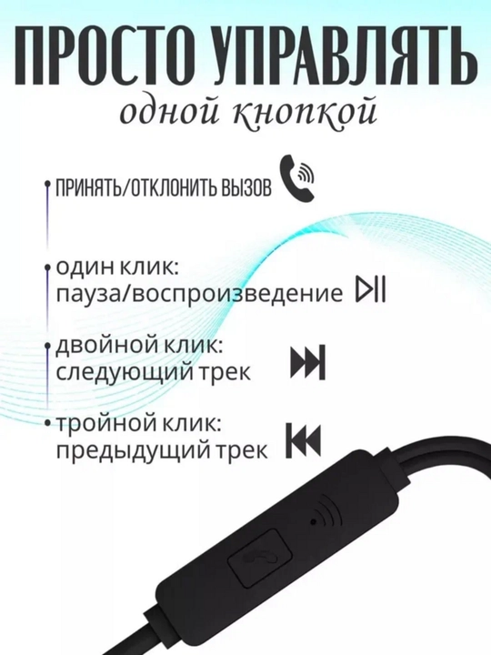 Проводные наушники, для компьютера и телефона, проводная гарнитура