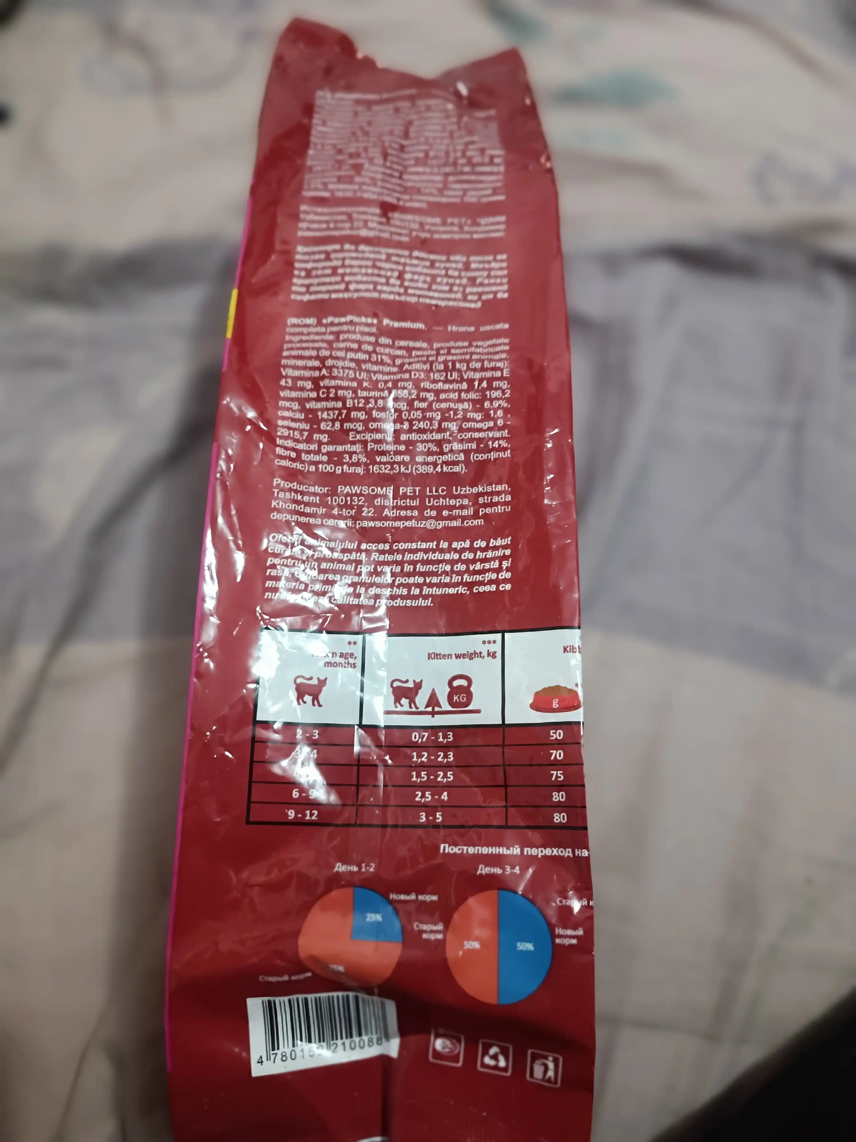 Paw Picks mushukchalar uchun quruq yem, kurka go‘shti bilan, 1 kg