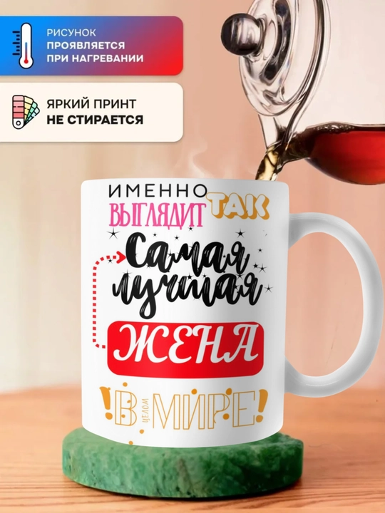 Кружка хамелеон, меняющая цвет. Подарок Папе. Маме. Бабушке. Дедушке. На праздник. день