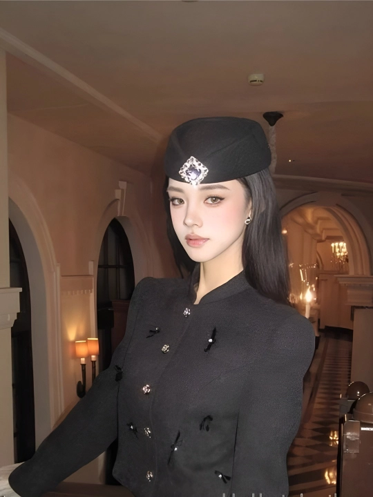 Breton shapka, beret qishki, breton boshkiyimi, shlyapa, vualetka - 