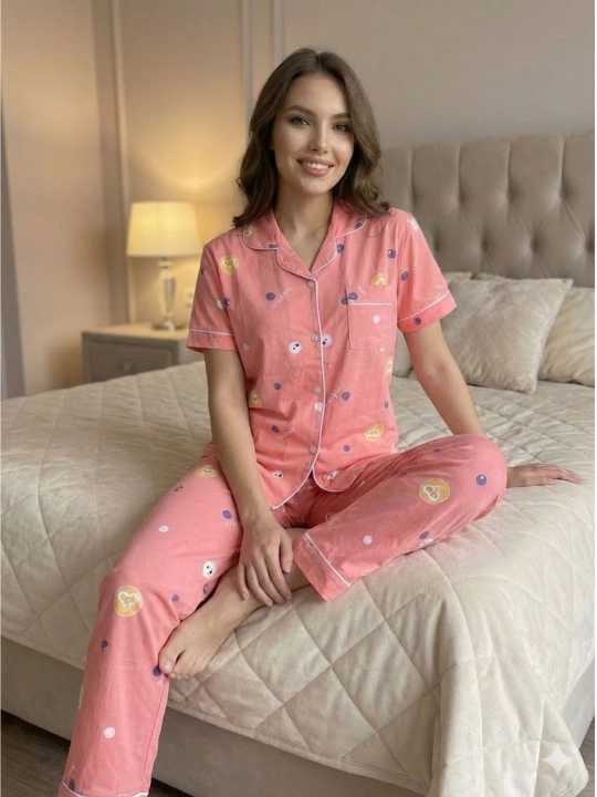 Ayollar uchun yozgi pijama: 100% paxta, juda qulay va yengil, uyda dam olish uchun ideal