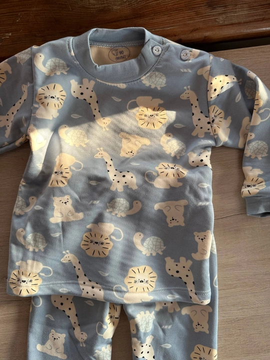 Termobelyo qalin nachyosli qishki pijama 5 oylikdan 18 oylikkacha, o‘g‘il bola uchun issiq
