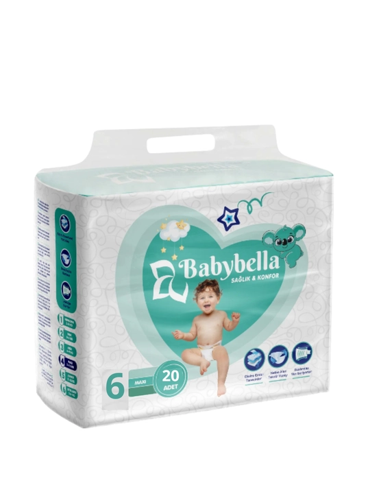 Подгузник детский BABYBELLA DIAPERS, размер 6 (15 кг+), 20 шт. Турция 6006033 - 