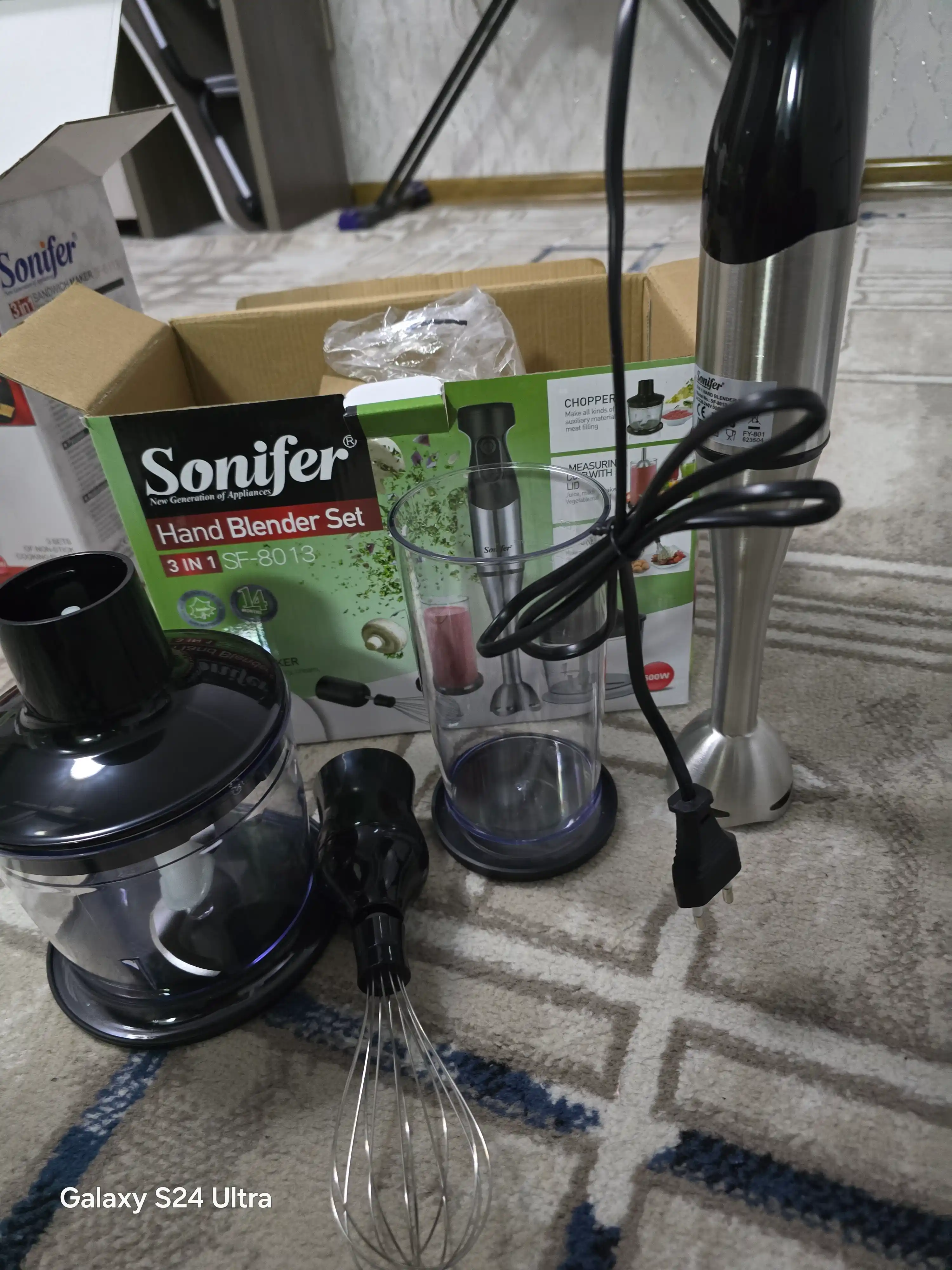 Qo'l blenderi Sonifer SF-8013 maydalagich, mikser, 4 tasi 1 da