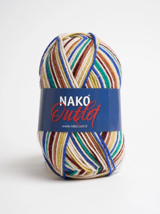 Пряжя Nako Outlet - 100% акрил, 375 m, 100 г - 150 г (+- 5 г, 10%+-) в упаковке 1 шт - 