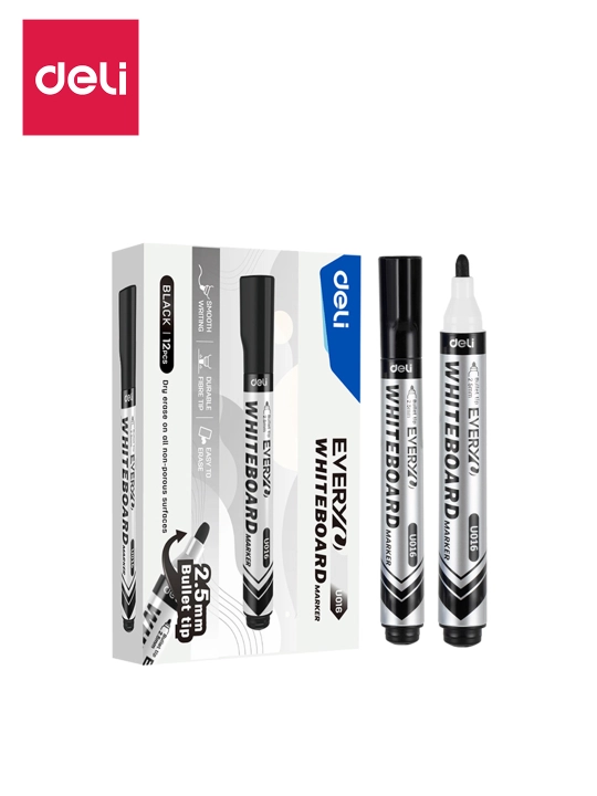 Marker oq doska uchun (qora) EU016-BK Deli, 016-BK-EU - 