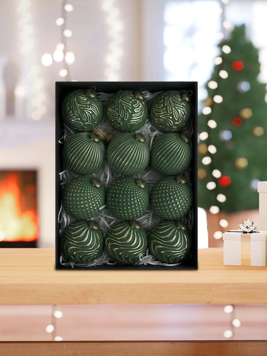 Yangi yil sharlari to‘plami Edition - 8 sm, 12 dona - 