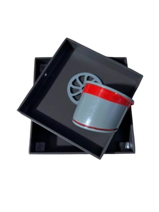 Kafelli trap, 10×10 sm, qora, sifonli - 