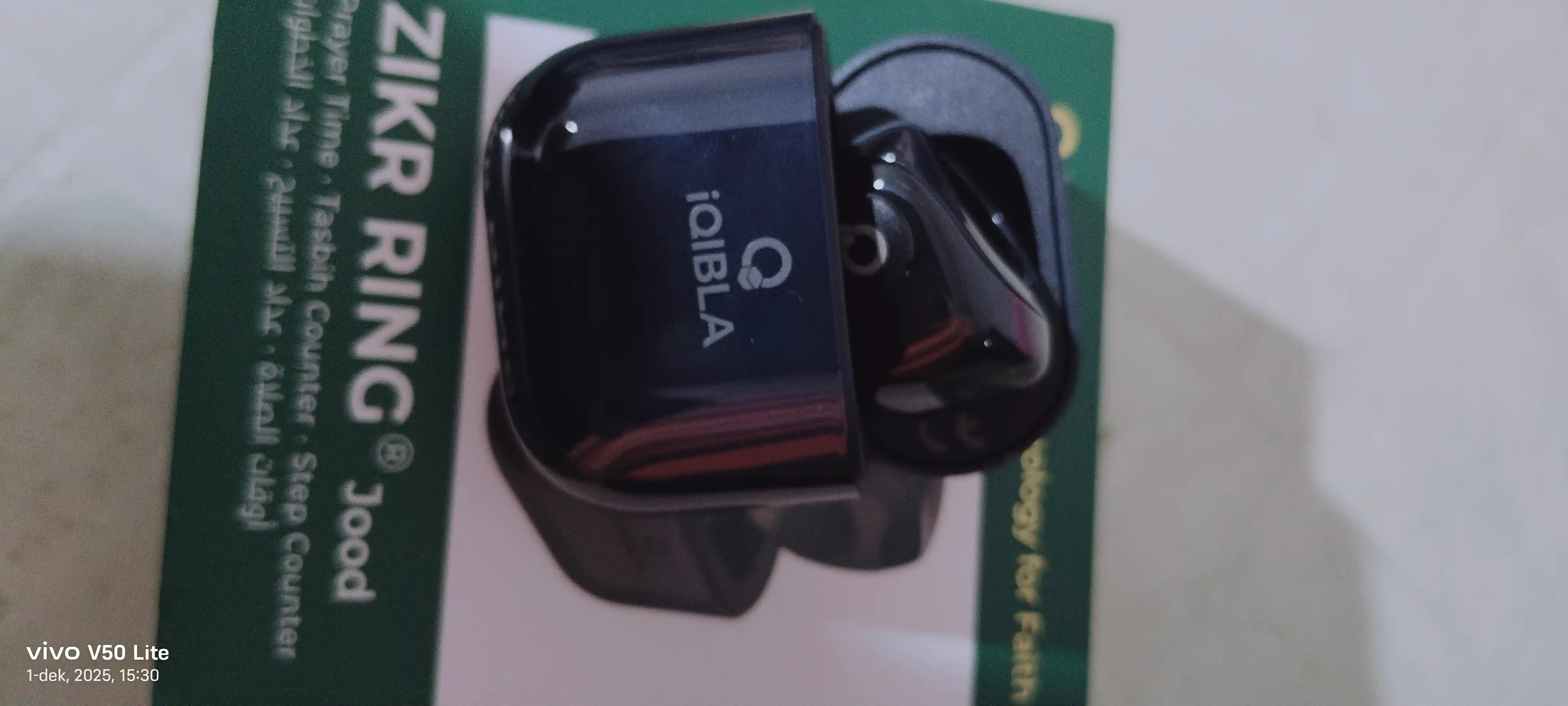 Elektron Tasbeh Zikr Ring Jood, zaryad keysi bilan, namoz vaqti eslatmasi, universal uzuk