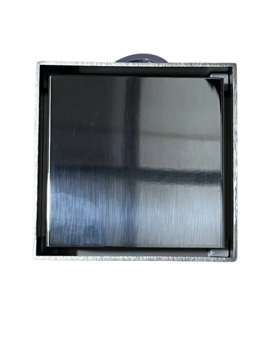 Kafelli trap, 10×10 sm, qora, sifonli