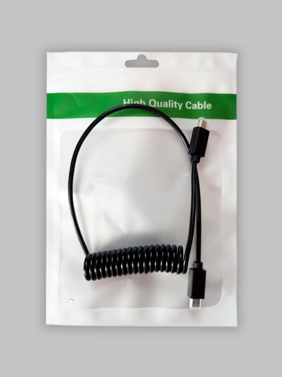 HDMI va Micro HDMI 4K 60HZ prujinali spiralsimon kabeli (50-70 sm)